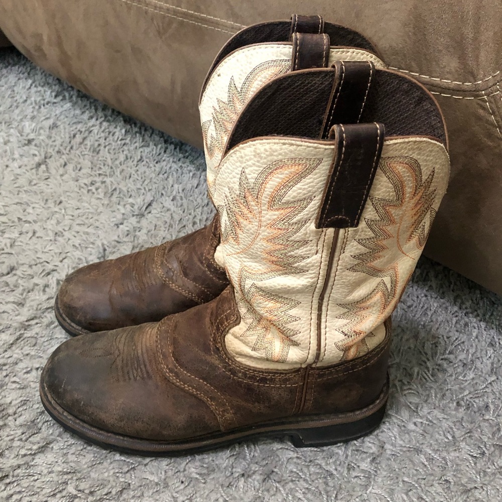 Justin work boots men’s 9.5